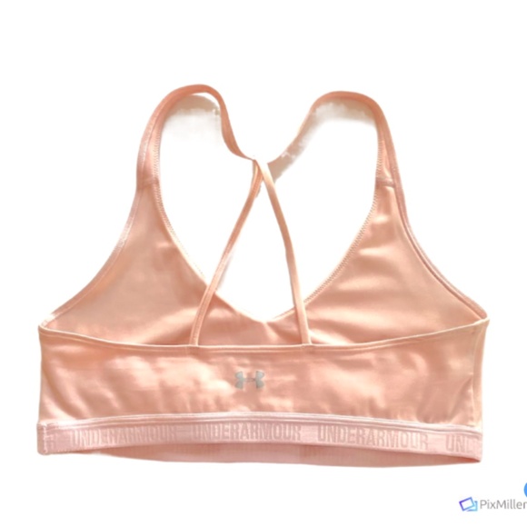 Under Armour Womens Light Pink Sports Bra, M - Picture 2 of 3